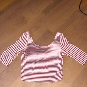 3/4 sleeve crop top